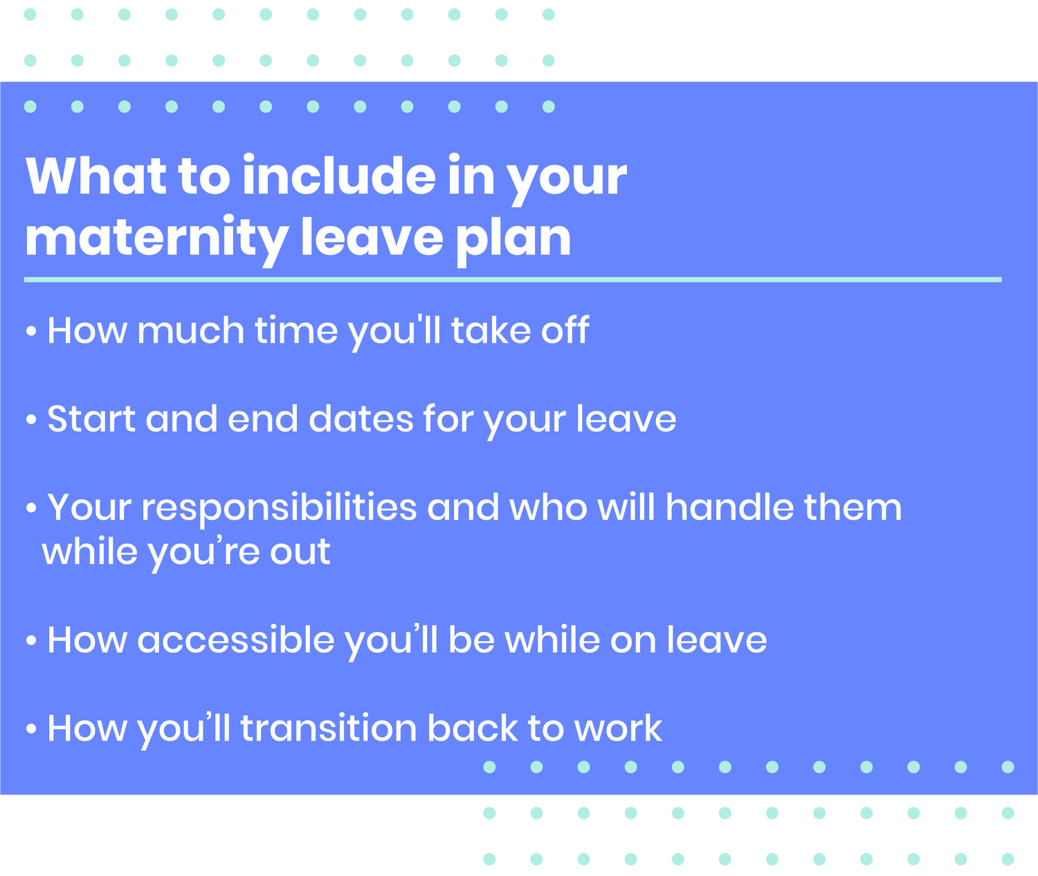 How to Plan for Your Maternity Leave